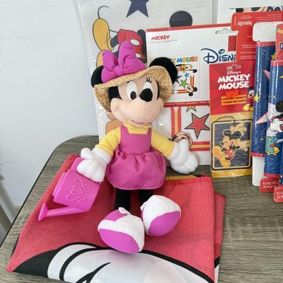 LOT 201A: Disney Kids' Collection: Braun Oral B Mickey Mouse Electric Toothbrush w/ NIP Heads, NIP Mickey Basketball Set, Wall...