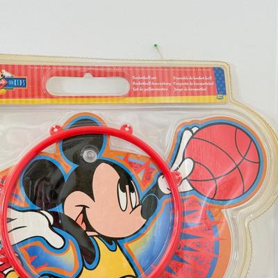 LOT 201A: Disney Kids' Collection: Braun Oral B Mickey Mouse Electric Toothbrush w/ NIP Heads, NIP Mickey Basketball Set, Wall...