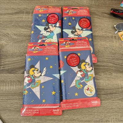 LOT 201A: Disney Kids' Collection: Braun Oral B Mickey Mouse Electric Toothbrush w/ NIP Heads, NIP Mickey Basketball Set, Wall...