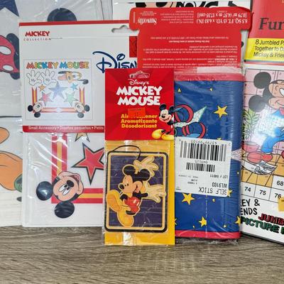 LOT 201A: Disney Kids' Collection: Braun Oral B Mickey Mouse Electric Toothbrush w/ NIP Heads, NIP Mickey Basketball Set, Wall...