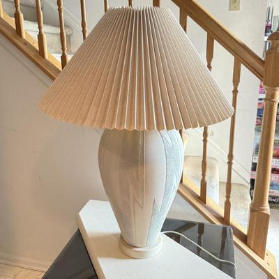 LOT 204B: 1980s Postmodern End Table & 33" Lamp
