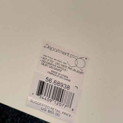 LOT 205B: Department 56 Snowbabies Collection: Framed Print & Mirrored Display Shelf