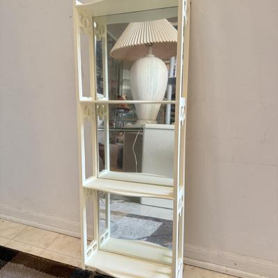 LOT 205B: Department 56 Snowbabies Collection: Framed Print & Mirrored Display Shelf