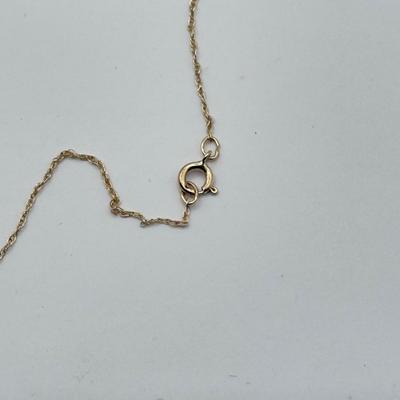 LOT 208J: 14k Gold Disney Mickey & Minnie Mouse Heart Locket Pendant on 16” 14k Gold Chain (4.7g)