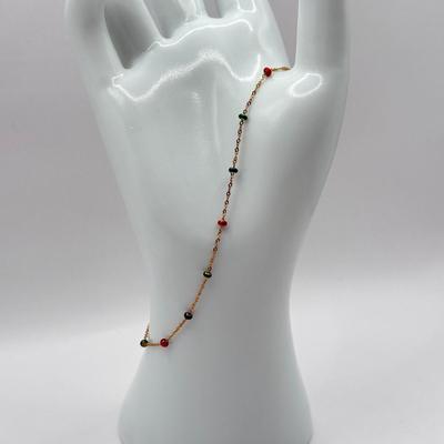 LOT 210J: 14kt Gold SLC 10" Ankle Bracelet (1.4g)