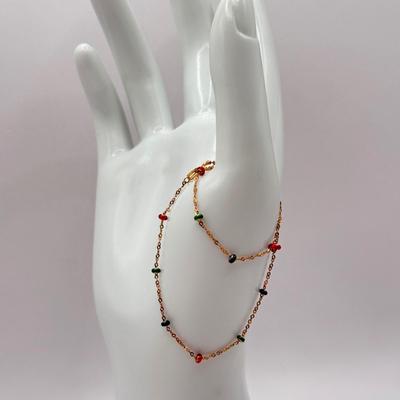 LOT 210J: 14kt Gold SLC 10" Ankle Bracelet (1.4g)