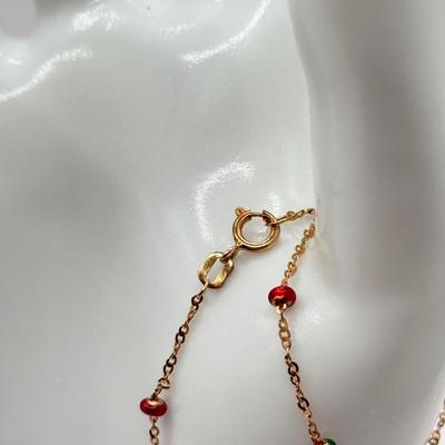 LOT 210J: 14kt Gold SLC 10" Ankle Bracelet (1.4g)