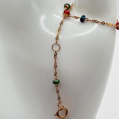 LOT 210J: 14kt Gold SLC 10" Ankle Bracelet (1.4g)