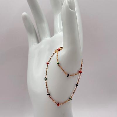 LOT 210J: 14kt Gold SLC 10" Ankle Bracelet (1.4g)