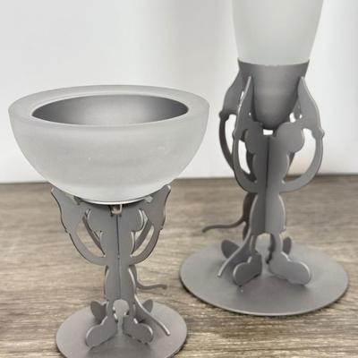 LOT 212B: Disney x Target Mickey Mouse 4x4 Photo Frame, Votives, Bookends & Bud Vase w/ The Little Big Book of Disney