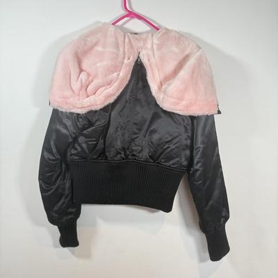 LOT 213B: Guess Fuzzy Pink Lined Jacket (XL) & Reebok Windbreaker (M)