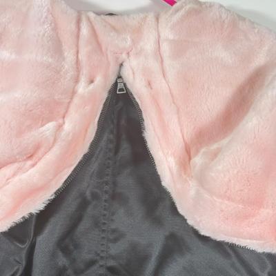 LOT 213B: Guess Fuzzy Pink Lined Jacket (XL) & Reebok Windbreaker (M)