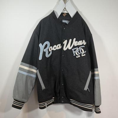 LOT 214A: 2XL Roca Wear Letter Jacket & Size Large NY Yankees Crew Neck Sweatshirt