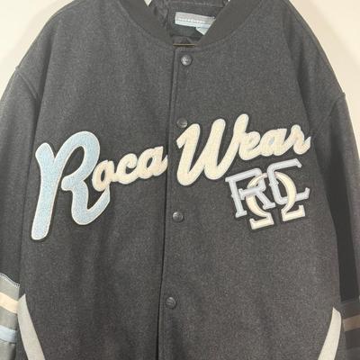 LOT 214A: 2XL Roca Wear Letter Jacket & Size Large NY Yankees Crew Neck Sweatshirt
