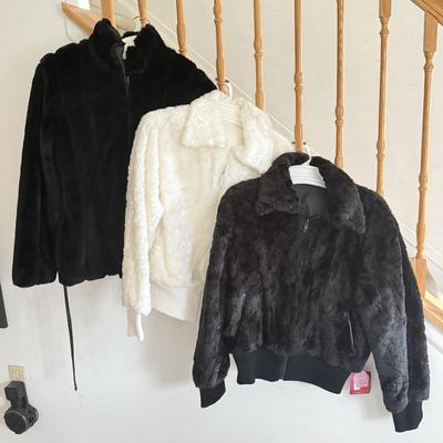 LOT 215A: Three Fuzzy Jackets: One NWT