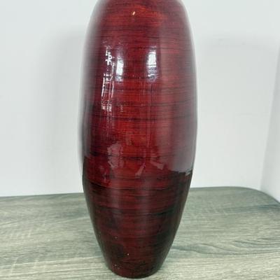 LOT 216A: Decor Wooden Box & Lightweight Vases