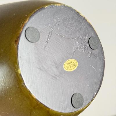 LOT 216A: Decor Wooden Box & Lightweight Vases