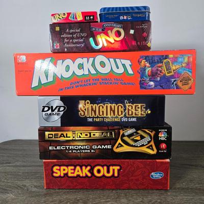 LOT 221A: Variety of Family Games; Uno 30 Year Anniversary Game is New In Sealed Box