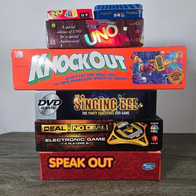 LOT 221A: Variety of Family Games; Uno 30 Year Anniversary Game is New In Sealed Box