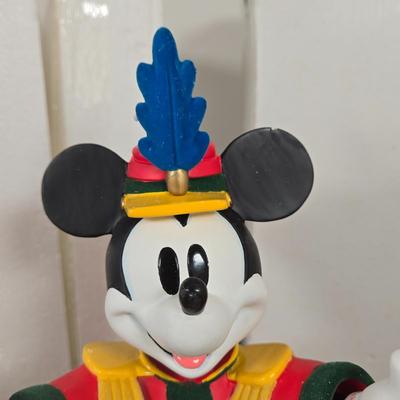 LOT 223B: Mickey Mouse Bobble Head with Original Box, Minnie Mouse Ceramic Figure , & Two Small Micky Mouse Figures