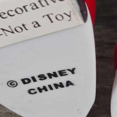 LOT 223B: Mickey Mouse Bobble Head with Original Box, Minnie Mouse Ceramic Figure , & Two Small Micky Mouse Figures