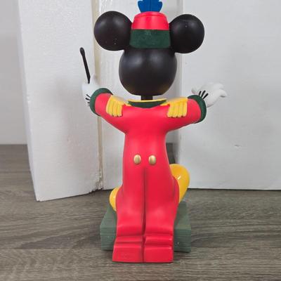 LOT 223B: Mickey Mouse Bobble Head with Original Box, Minnie Mouse Ceramic Figure , & Two Small Micky Mouse Figures