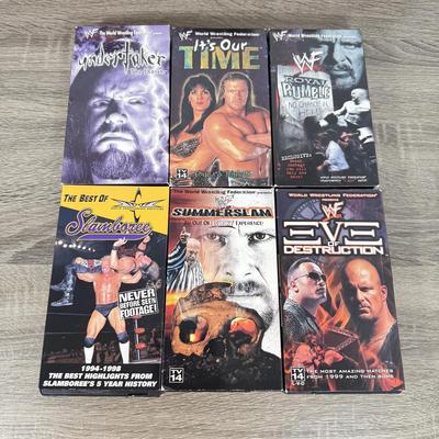 LOT 232A: Collection of WWF Wrestling VHS Tapes