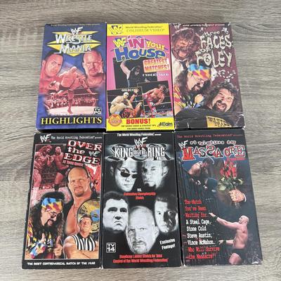 LOT 232A: Collection of WWF Wrestling VHS Tapes