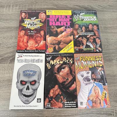 LOT 232A: Collection of WWF Wrestling VHS Tapes