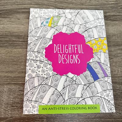 LOT 236A: Adult Mindfulness / Stress Relief Coloring Books w/ Gel Pens, Markers & More