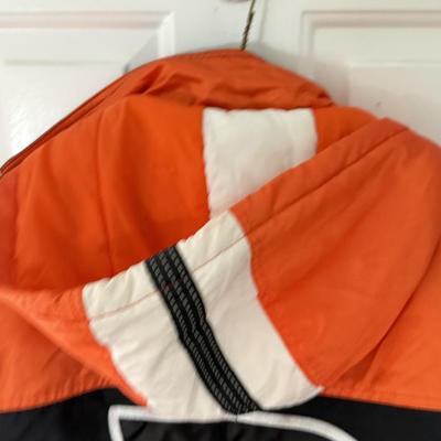 LOT 238L: NHL Hockey Center Ice Authentic Philadelphia Flyers Starter Jacket (Size: L)