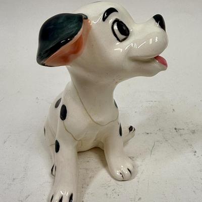 Vintage 1960's Disney 101 Dalmatians Puppy Spot Ceramic Figurine by Enesco