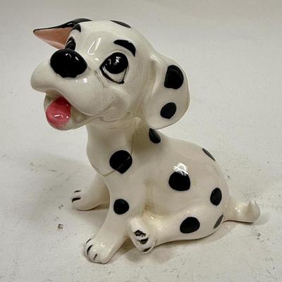 Vintage 1960's Disney 101 Dalmatians Puppy Spot Ceramic Figurine by Enesco