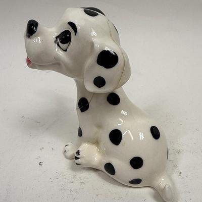 Vintage 1960's Disney 101 Dalmatians Puppy Spot Ceramic Figurine by Enesco