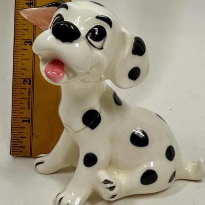 Vintage 1960's Disney 101 Dalmatians Puppy Spot Ceramic Figurine by Enesco