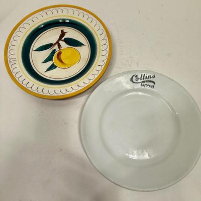 2 vintage Ceramic Pottery Plates Stangl Pottery Collin’s Lunch