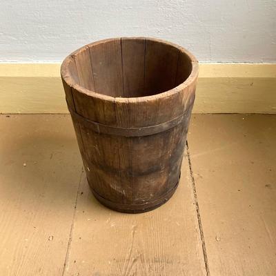 LOT 299: Antique / Vintage Wooden Firkins and Bucket
