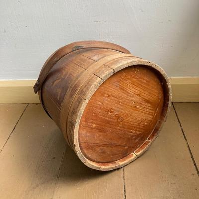LOT 299: Antique / Vintage Wooden Firkins and Bucket
