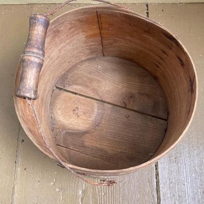 LOT 299: Antique / Vintage Wooden Firkins and Bucket