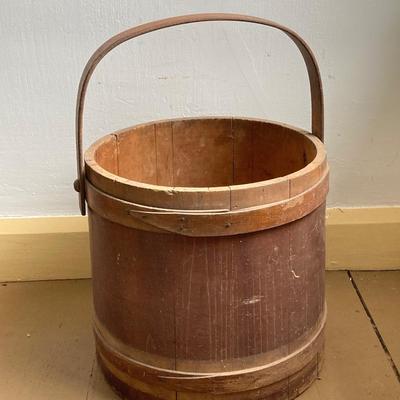 LOT 299: Antique / Vintage Wooden Firkins and Bucket