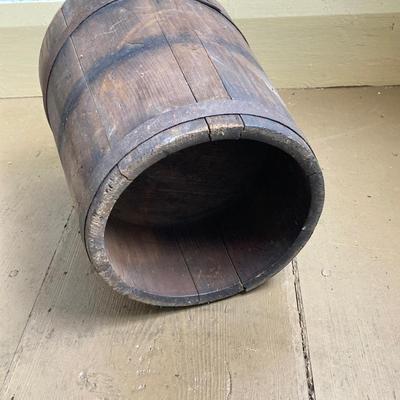 LOT 299: Antique / Vintage Wooden Firkins and Bucket