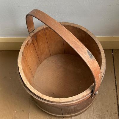 LOT 299: Antique / Vintage Wooden Firkins and Bucket