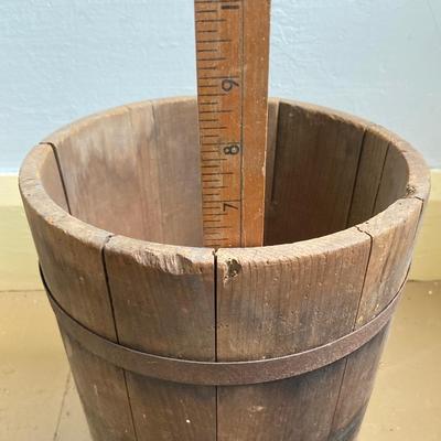 LOT 299: Antique / Vintage Wooden Firkins and Bucket