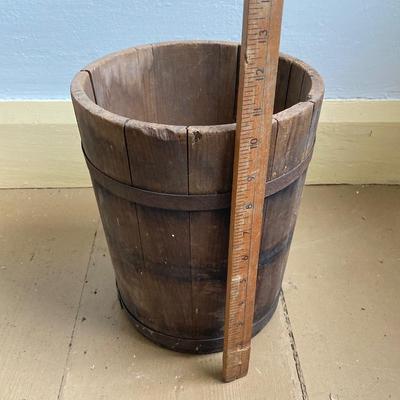 LOT 299: Antique / Vintage Wooden Firkins and Bucket