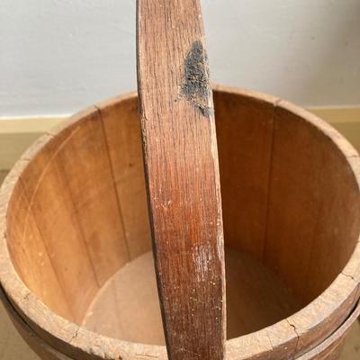 LOT 299: Antique / Vintage Wooden Firkins and Bucket
