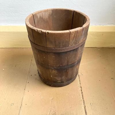 LOT 299: Antique / Vintage Wooden Firkins and Bucket
