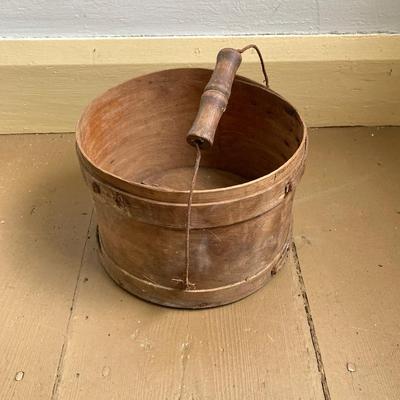 LOT 299: Antique / Vintage Wooden Firkins and Bucket