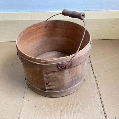 LOT 299: Antique / Vintage Wooden Firkins and Bucket