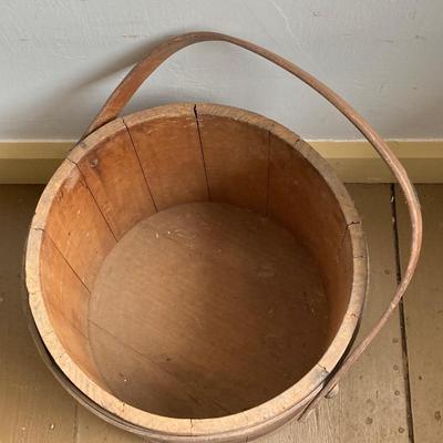 LOT 299: Antique / Vintage Wooden Firkins and Bucket