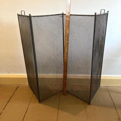LOT 306: Antique / Vintage Fireplace Screen with Tools
